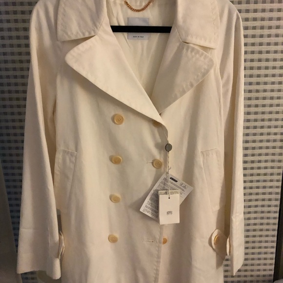 Moschino Ivory double breasted pea coat jacket - Picture 4 of 6